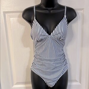 Striped One Piece Swimsuit, NWT.